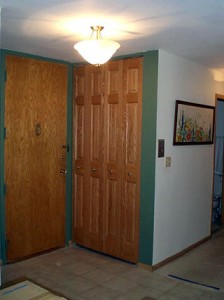 Oak bi-fold closet door